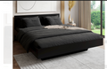 Letto Matrimoniale Fluttuante DM2 King Size 180x200 – Nero Assoluto (Rete Inclusa)