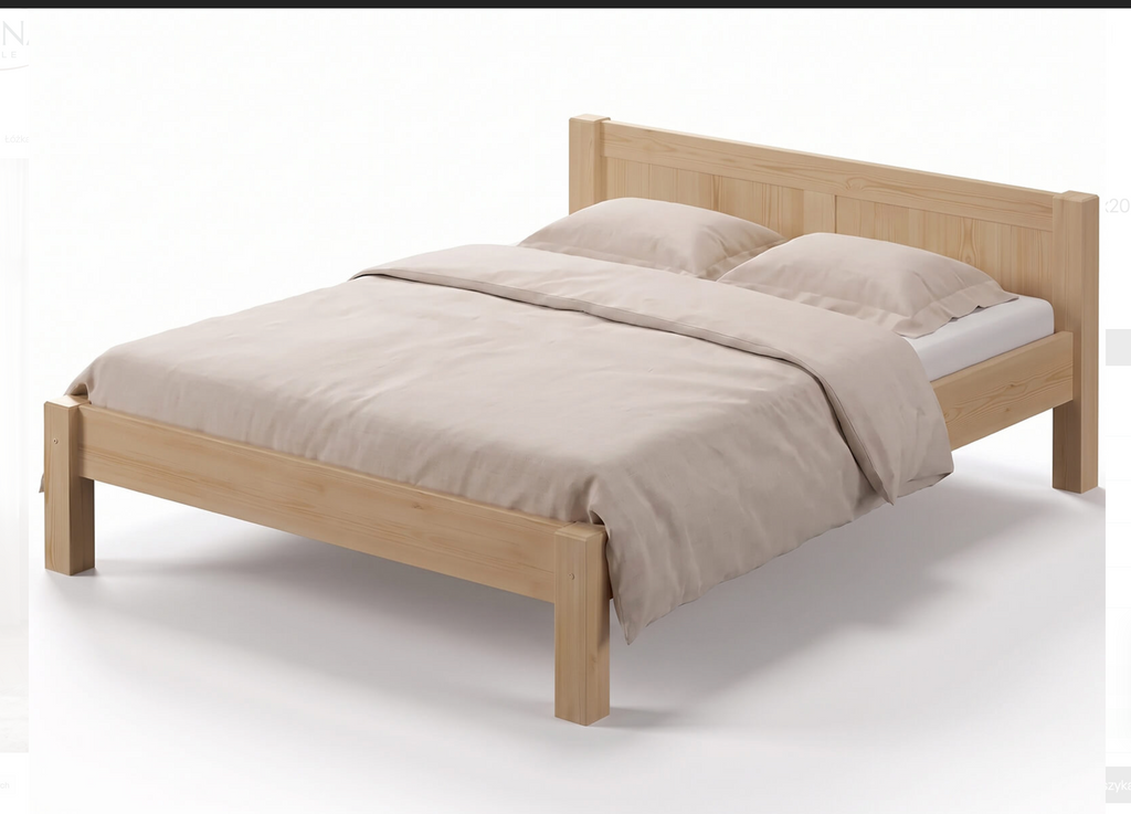 Letto Matrimoniale WIKTORIA King Size 180x200 – 100% Pino Massiccio Naturale