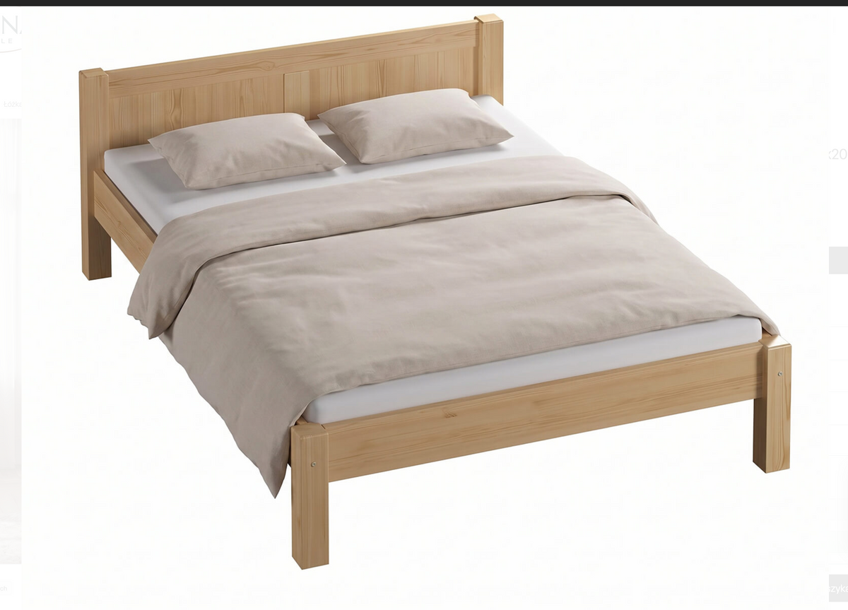 Doppelbett WIKTORIA King Size 180x200 – 100% massives Kiefernholz natur