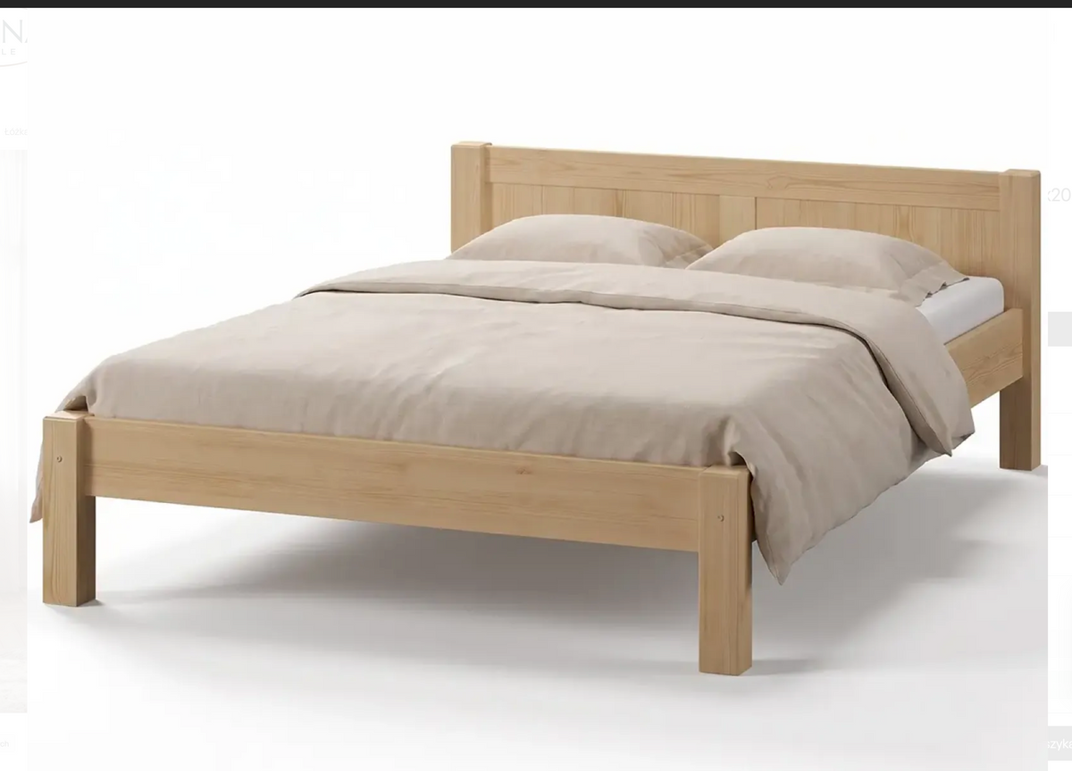 Doppelbett WIKTORIA King Size 180x200 – 100% massives Kiefernholz natur