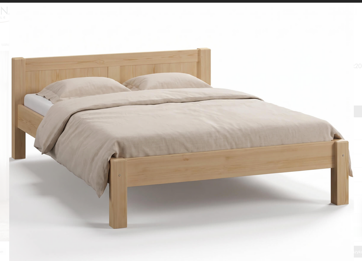 Doppelbett WIKTORIA King Size 180x200 – 100% massives Kiefernholz natur