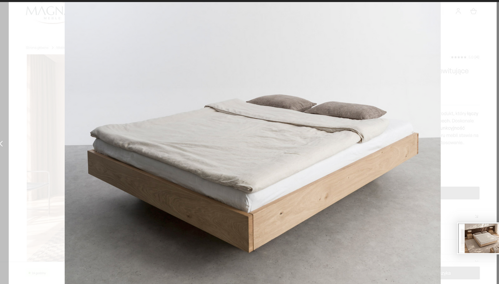 Letto Matrimoniale BERGAMO – Rovere Massiccio Naturale