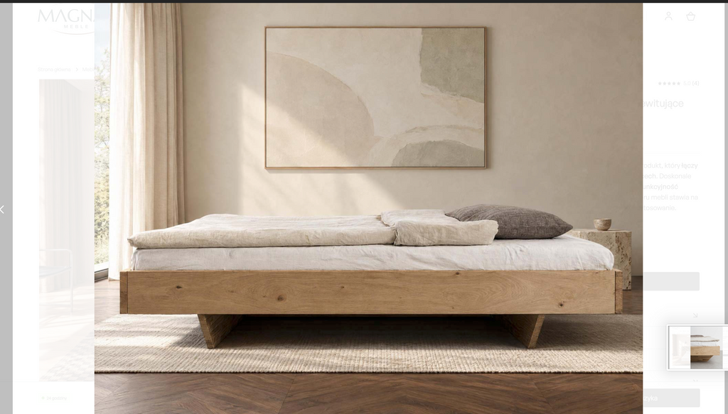 Letto Matrimoniale BERGAMO – Rovere Massiccio Naturale