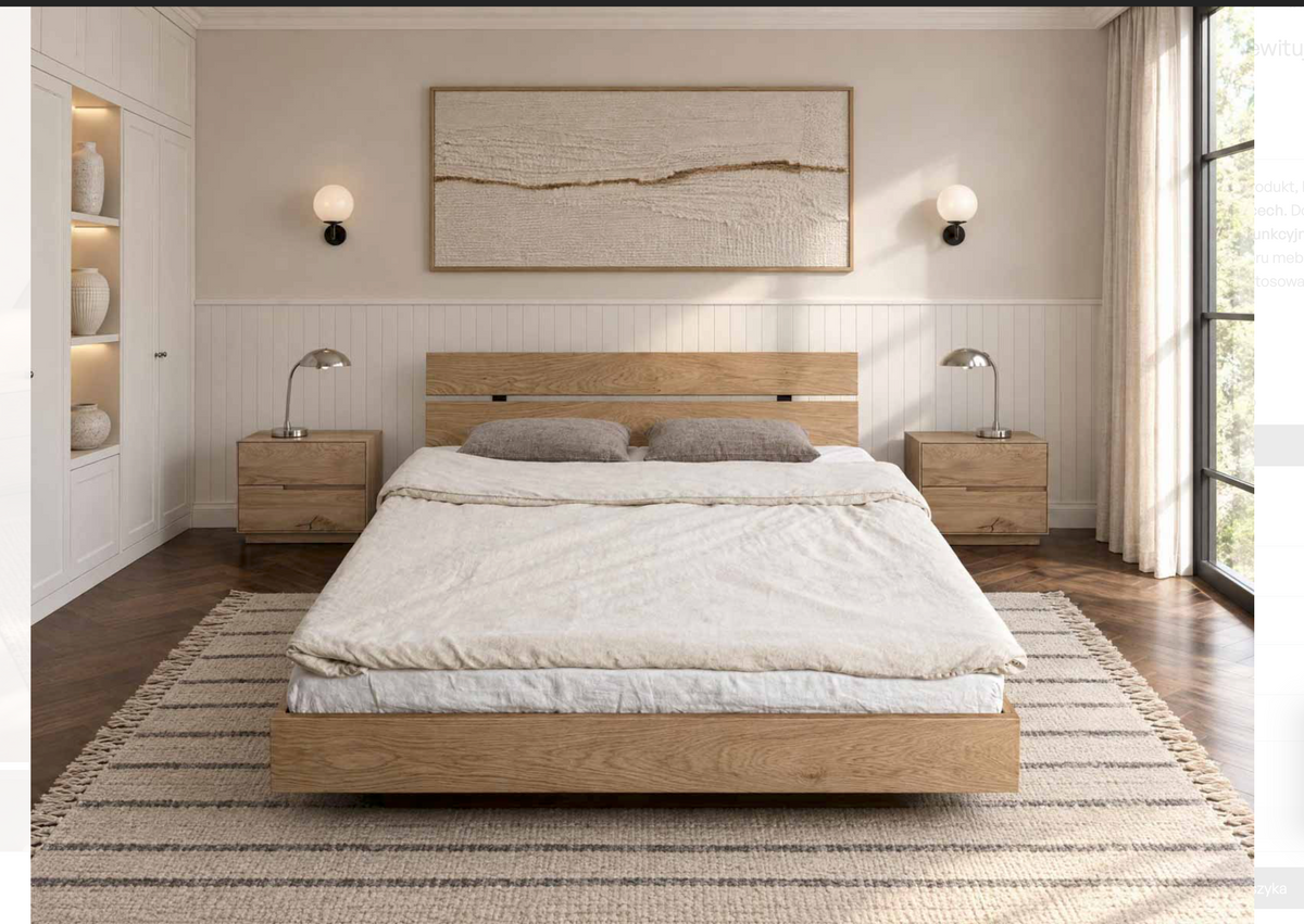 Doppelbett ROSSANO 160x200 – Massivholz Eiche Natur
