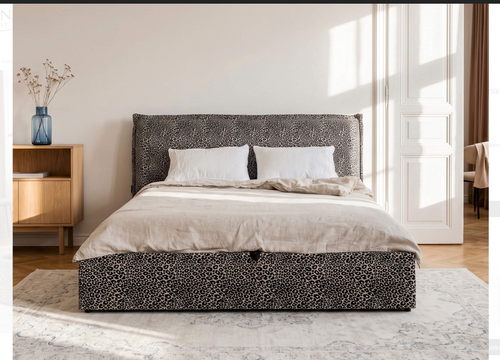 Letto Matrimoniale Contenitore PRO Line 19 – Tessuto Maculato "Wild" 160x200