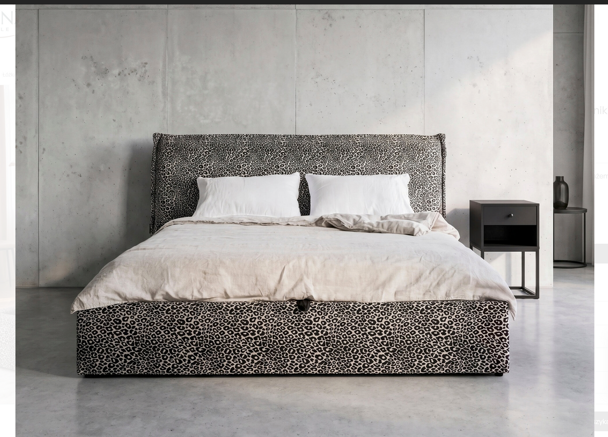 Letto Matrimoniale Contenitore PRO Line 19 – Tessuto Maculato "Wild" 160x200