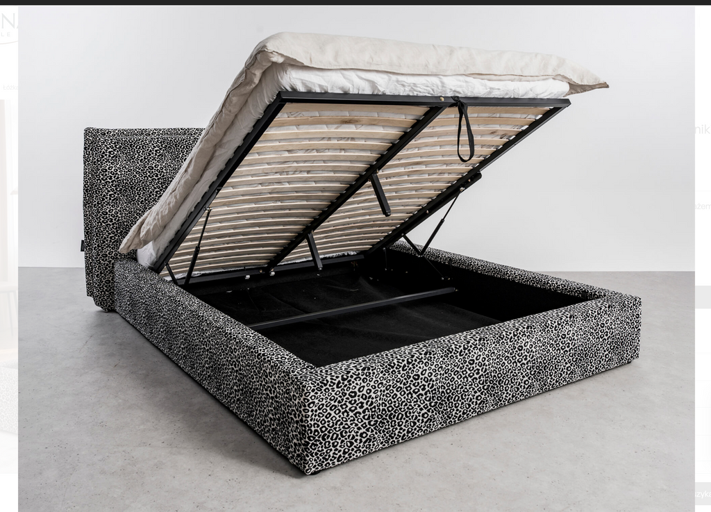 Letto Matrimoniale Contenitore PRO Line 19 – Tessuto Maculato "Wild" 160x200